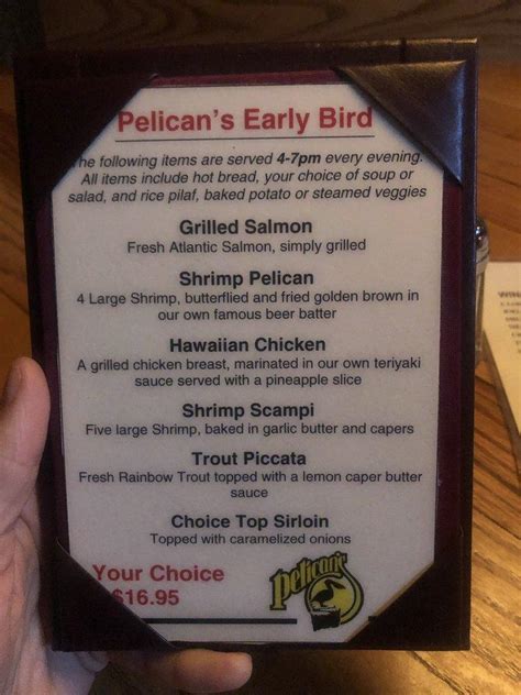 pelicans el paso menu